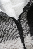 Fashion Street Plaid Split Joint Zipper Turtleneck Tops