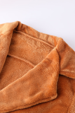 Fashion Elegant Solid Split Joint Basic Turndown Collar Outerwear