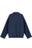 Casual Solid Pocket Zipper Mandarin Collar Outerwear