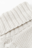 Fashion Casual Solid Split Joint Turtleneck Tops Sweater