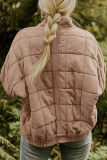 Casual Solid Pocket Zipper Mandarin Collar Outerwear