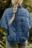 Casual Solid Pocket Zipper Mandarin Collar Outerwear