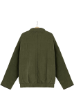 Casual Solid Pocket Zipper Mandarin Collar Outerwear