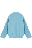 Casual Solid Pocket Zipper Mandarin Collar Outerwear