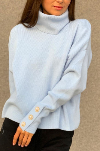 Fashion Casual Solid Patchwork Turndown Collar Tops