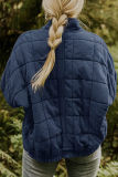 Casual Solid Pocket Zipper Mandarin Collar Outerwear