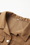 Fashion British Style Solid Pocket Buckle With Belt Turndown Collar Dresses