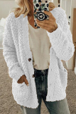 Casual Solid Pocket Buckle Outerwear
