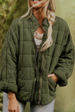 Casual Solid Pocket Zipper Mandarin Collar Outerwear