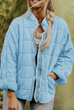 Casual Solid Pocket Zipper Mandarin Collar Outerwear