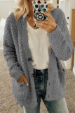 Casual Solid Pocket Buckle Outerwear