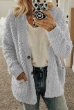 Casual Solid Pocket Buckle Outerwear