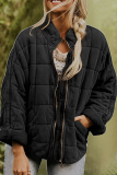 Casual Solid Pocket Zipper Mandarin Collar Outerwear