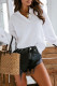 Fashion Casual Solid Split Joint Turndown Collar Tops