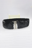 Fashion Elegant Solid Split Joint  Sequins Belts
