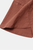 Casual Solid Buttons Capris Loose Jumpsuits
