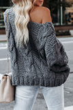 Casual Solid Split Joint Basic Off the Shoulder Tops Sweater