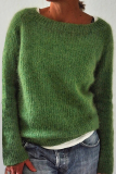 Casual Solid Basic O Neck Tops Sweater