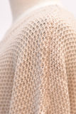 Casual Patchwork Basic  Contrast O Neck Tops Sweater