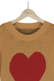 Casual Striped Split Joint  Contrast O Neck Tops Sweater