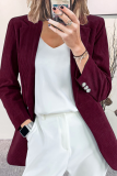 Casual Elegant Solid Buttons Turn-back Collar Outerwear