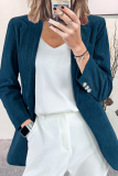 Casual Elegant Solid Buttons Turn-back Collar Outerwear