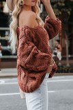 Fashion Casual Solid Basic O Neck Tops Sweater