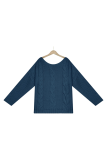 Fashion Casual Solid Basic O Neck Tops Sweater