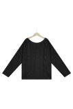 Fashion Casual Solid Basic O Neck Tops Sweater