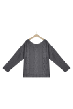Fashion Casual Solid Basic O Neck Tops Sweater