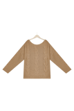 Fashion Casual Solid Basic O Neck Tops Sweater