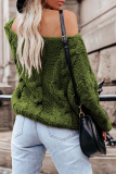 Fashion Casual Solid Basic O Neck Tops Sweater