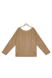 Fashion Casual Solid Basic O Neck Tops Sweater