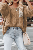 Fashion Casual Solid Basic O Neck Tops Sweater