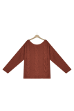 Fashion Casual Solid Basic O Neck Tops Sweater