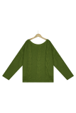 Fashion Casual Solid Basic O Neck Tops Sweater