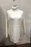 Casual Solid Split Joint Basic Turtleneck Dresses
