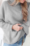 Casual Solid Split Joint Basic Half A Turtleneck Tops Sweater