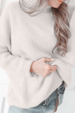 Casual Solid Split Joint Basic Half A Turtleneck Tops Sweater