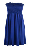 Fashion Casual Solid Split Joint Strapless Princess Dresses