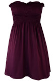 Fashion Casual Solid Split Joint Strapless Princess Dresses