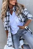 Fashion Sexy Plaid Turndown Collar Tops