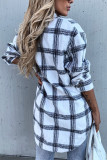 Fashion Sexy Plaid Turndown Collar Tops