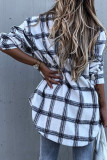 Fashion Sexy Plaid Turndown Collar Tops