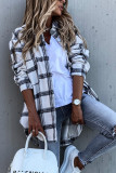 Fashion Sexy Plaid Turndown Collar Tops