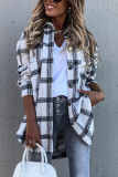 Fashion Sexy Plaid Turndown Collar Tops