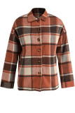 Casual Plaid Split Joint Buckle Turndown Collar Tops