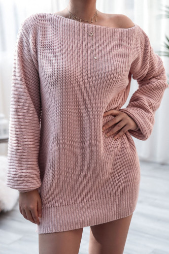 Fashion Casual Solid Bateau Neck Straight Dresses