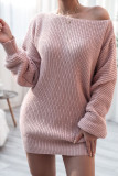 Fashion Casual Solid Bateau Neck Straight Dresses