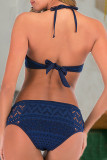 Fashion Sexy Solid Split Joint Frenulum Swimwears